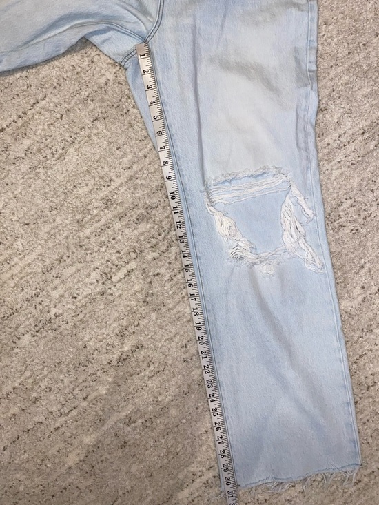 Garage Wide Leg Distressed Jeans in Light Wash Brileigh Blue 32" Waist - Picture 11 of 13